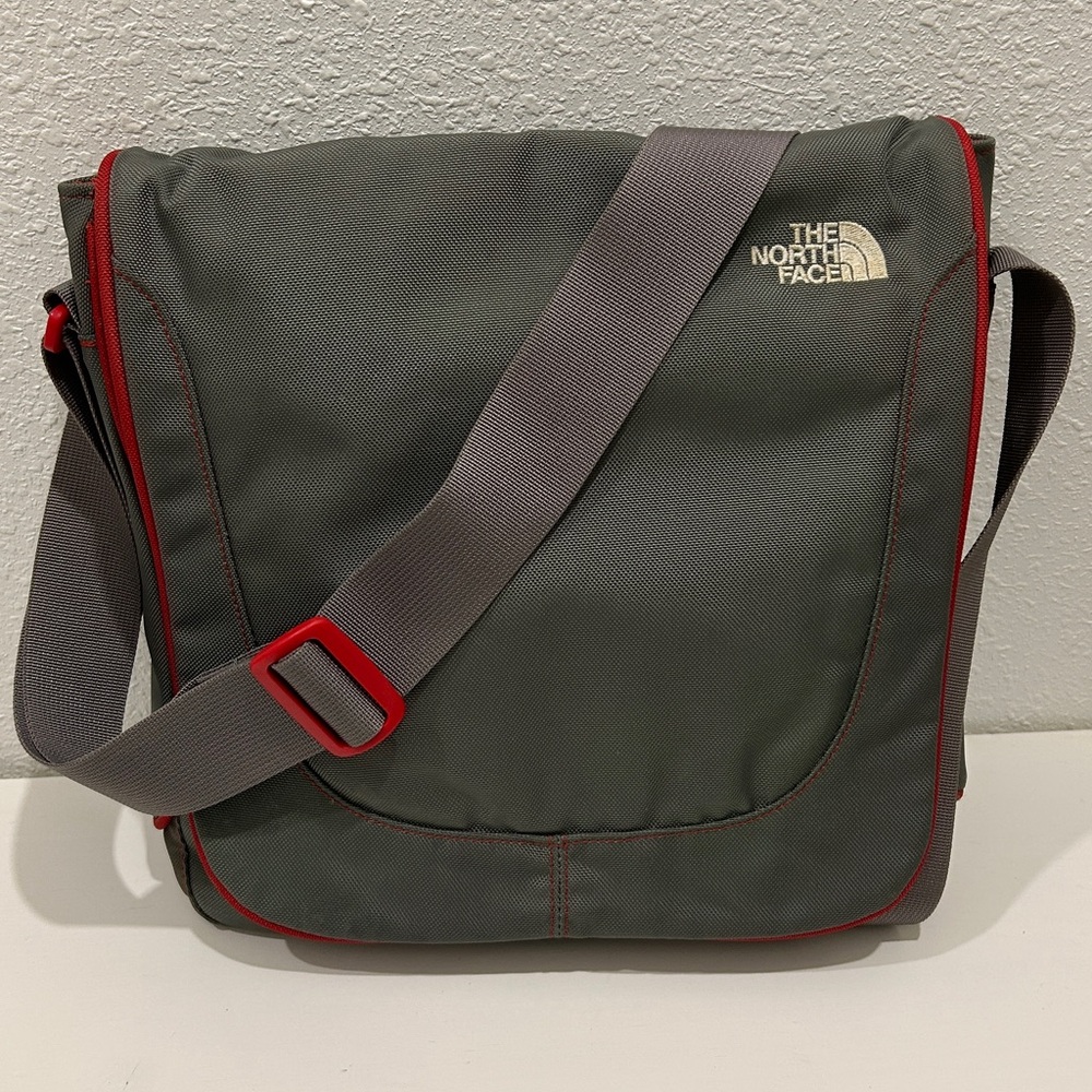 The North Face Gray Cross Body Flap Messenger Bag